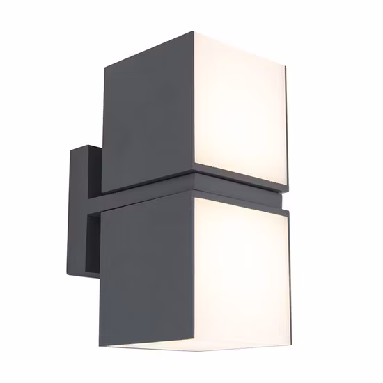 Corridor up and Down IP65 External Aluminum Black Housing Direct Indirect Night Sconce Lighting Fixrures Stairs LED Wall Mounted Lamp Fitting Outdoor Wall Light